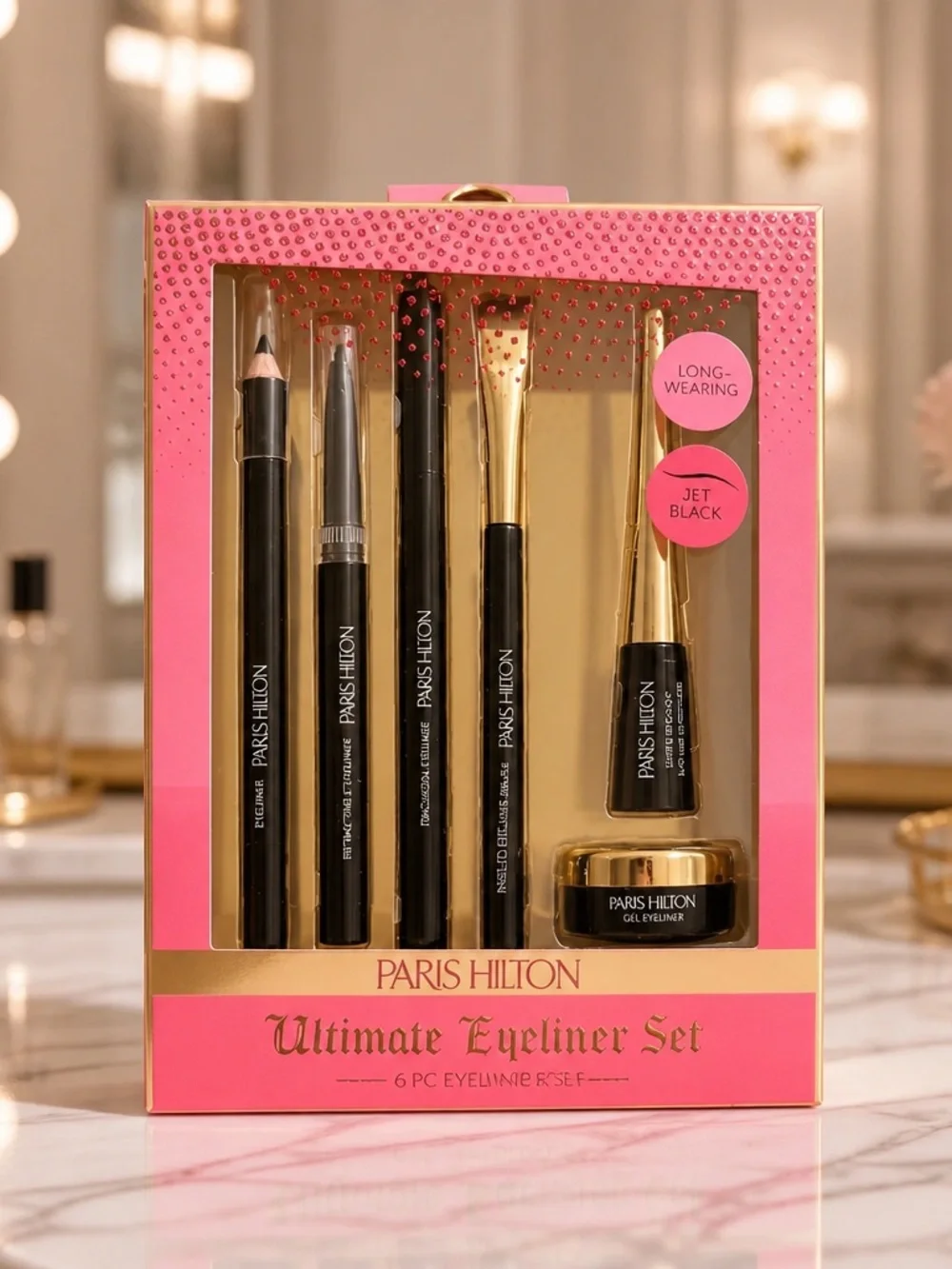 Paris Hilton Ultimate Eyeliner Set 6-Piece Makeup Gift Set New
